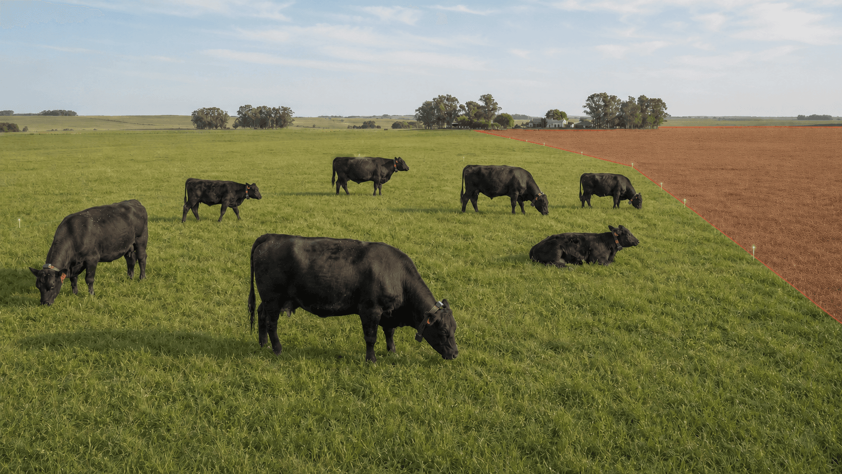 Rodeo con collares inteligentes gestionado mediante cercas virtuales